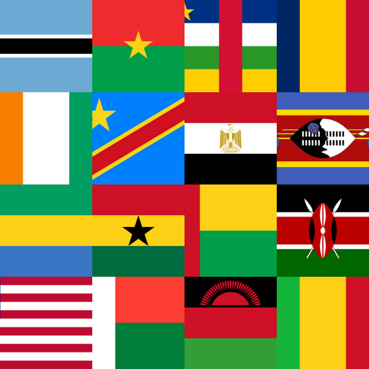 Africa (25+ areas) - regio vlaggen