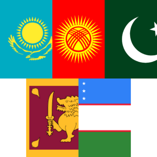 Central Asia - regio vlaggen