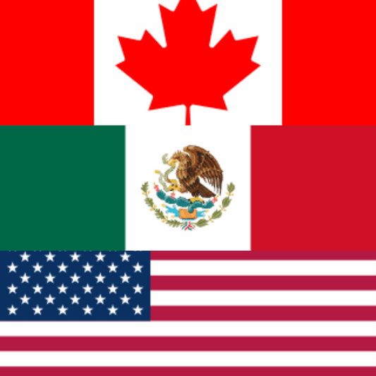 North America (3 areas) - regio vlaggen