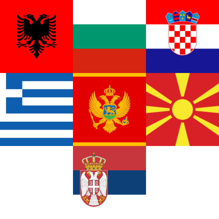 Balkans - regio vlaggen